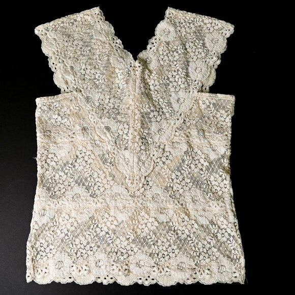 BANANA REPUBLIC Cream Ivory Stretchy Lace Sleeveless Top - Size Medium - Picture 4 of 8